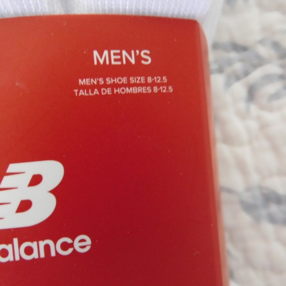 New Balance Mens Cushioned Ankle Socks 6 pair Mens shoe size 8 - 12.5 6 Pair - Picture 3 of 4